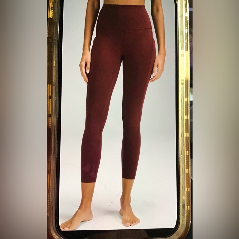lululemon athletica High-Rise Skinny Crop Leggings in Burgundy